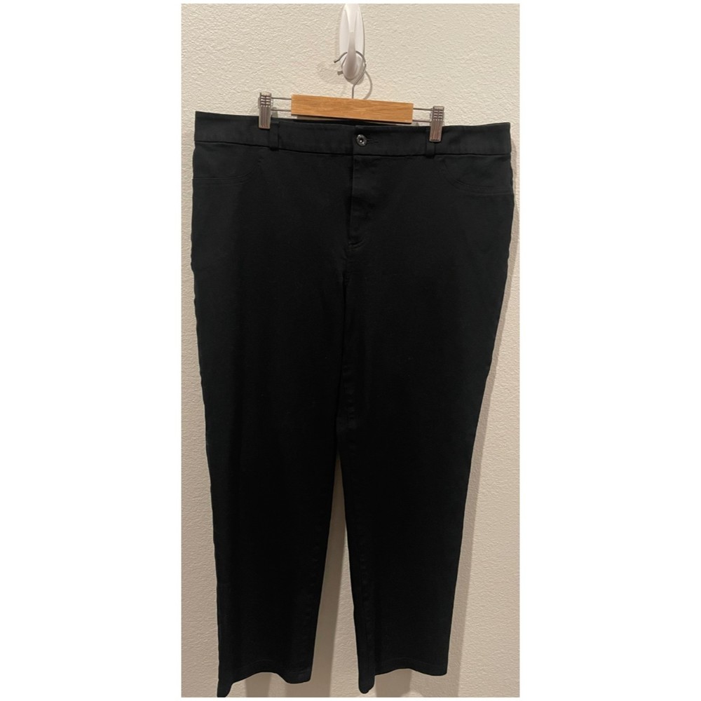 CHICO'S Cropped Cotton Black Pants